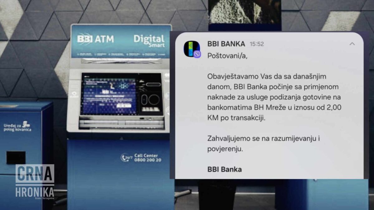 NOVI UDAR NA ĐEPOVE GRAĐANA: Banka obavjestila građane, od sada naplaćujemo podizanje gotovine na bankomatu..